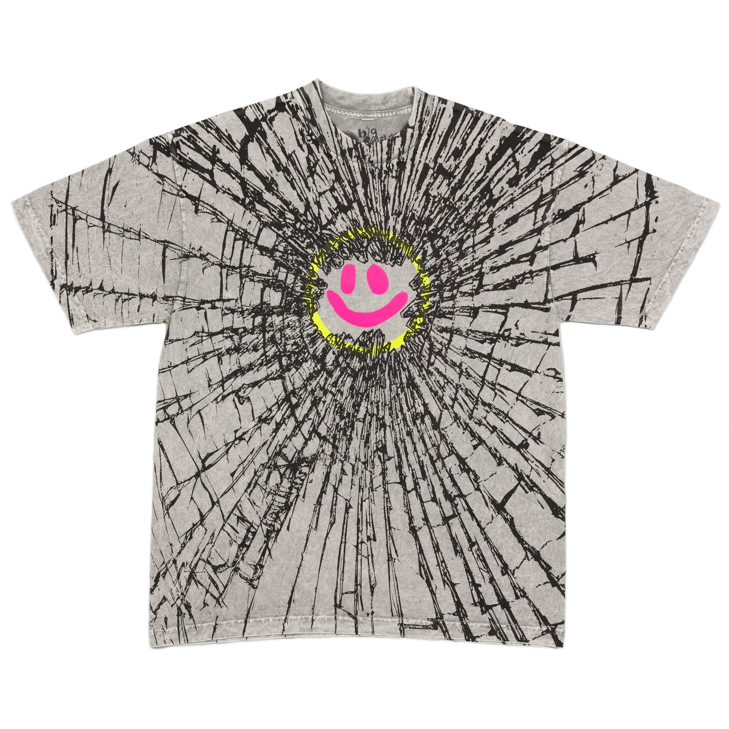Cracked Smiley Tee (Limestone)