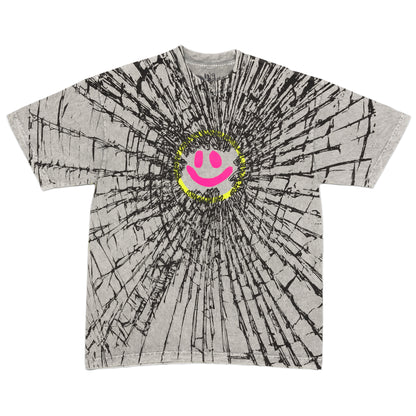 Cracked Smiley Tee (Limestone)