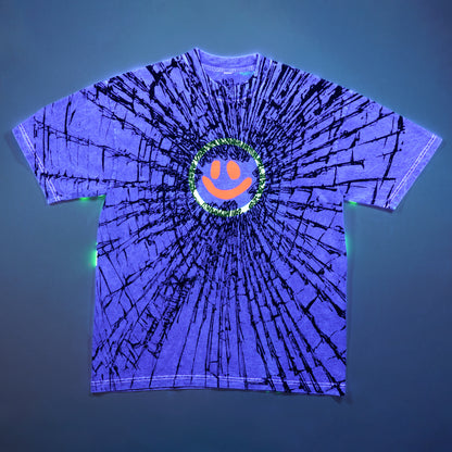 Cracked Smiley Tee (Limestone)
