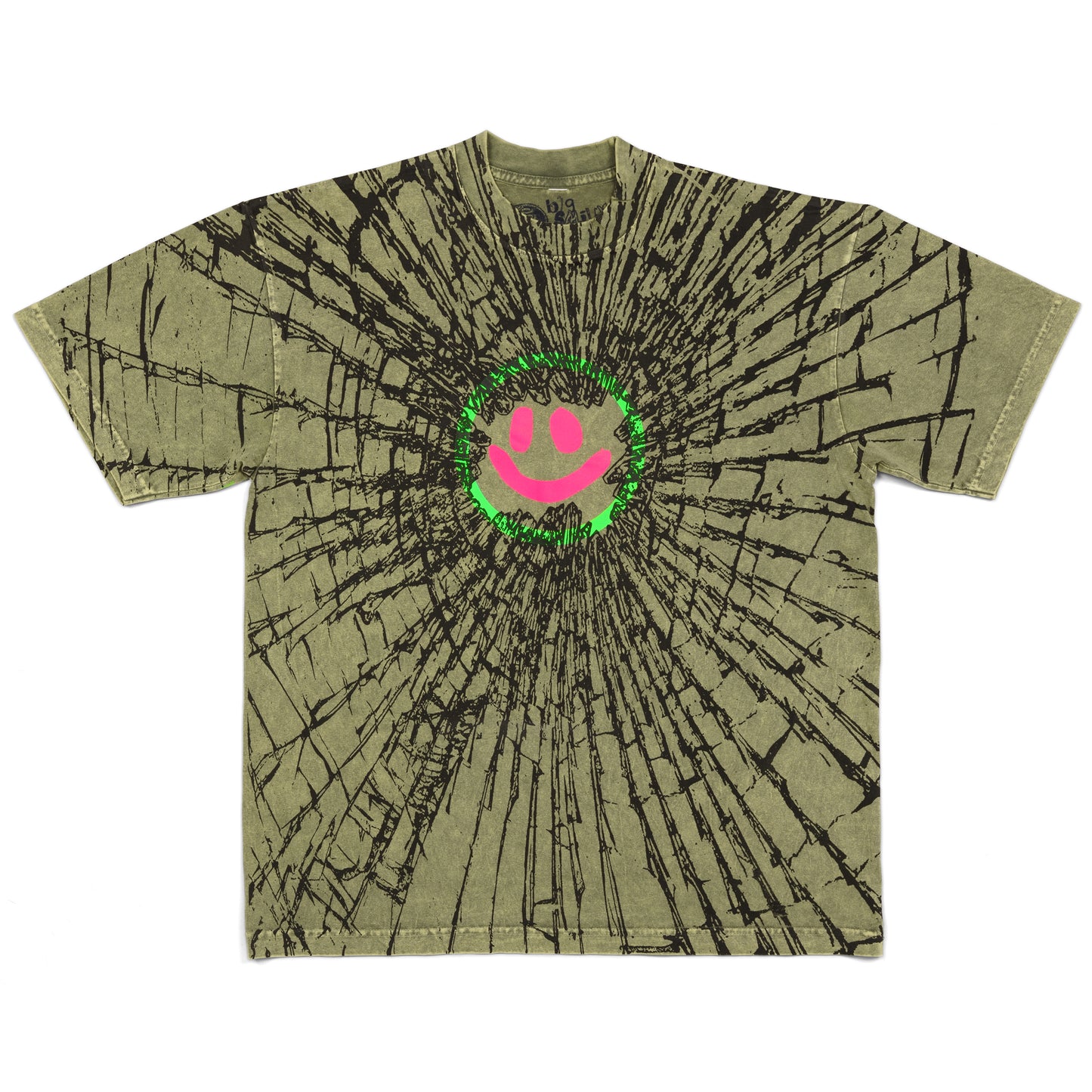 Cracked Smiley Tee (Matcha)