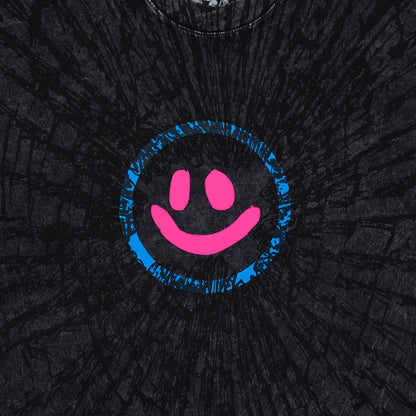Cracked Smiley Tee (Carbon)