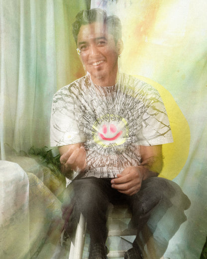 Cracked Smiley Tee (Limestone)