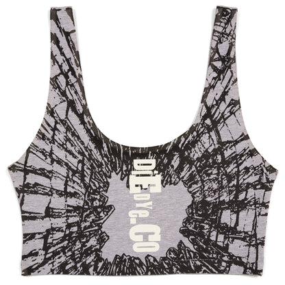Cracked Spandex Crop Tank